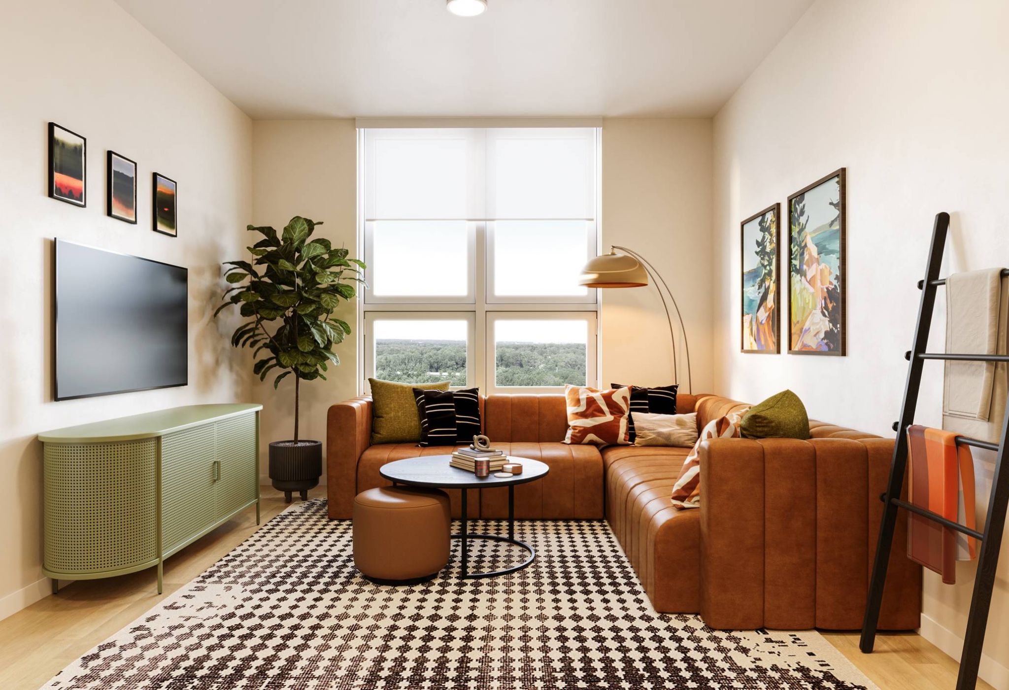 EVER Knoxville apartments spacious living room with large window