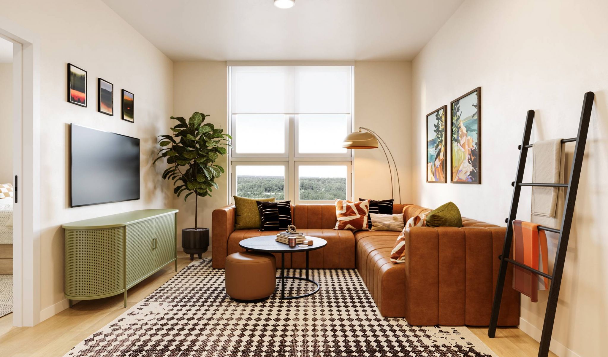 EVER Knoxville apartments spacious living room with large window