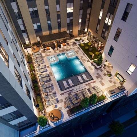 get ready for staycation vibes, all year long. 🕶️ our resort-style pool at EVER isn't just a place to swim, it's your personal oasis for relaxation, rejuvenation, and radiance! stop dreaming & make it a reality👊

⬆️join the inner circle to get first dibs on leasing info (click the link in our bio)