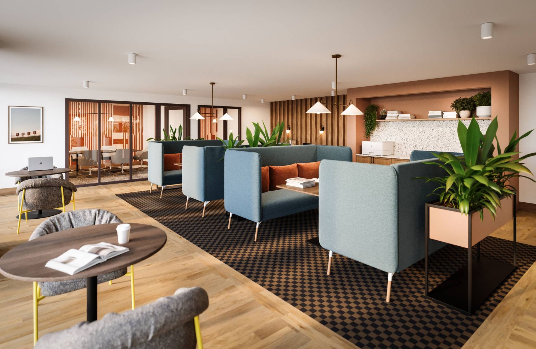 EVER Knoxville apartments student lounge with study areas